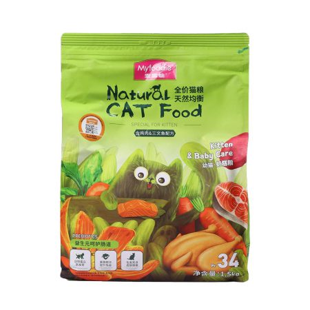 غذای توله گربه ساخته شده از آرد برنج مای فودی کد 118078 وزن 500 گرم